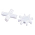 MECCANIXITY Magnetic Stirrer Mixer Stir Bar Rod Cross/Gear Shape Coating Magnet White for Laboratory 2in1 Set...