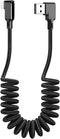 AICase 90 Degree Coiled Charging Cable,Right Angle Design Gaming LED Cord 6ft/1.8m Elastic Nylon Cable,Charge and Sync for Phone XS/XS Max/XR/Phon...
