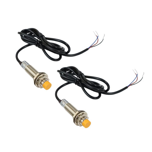 ATO 2Pcs M12 Proximity Switch NPN NO Inductive Proximity Sensor Approach Sensor,lj12a3-4-z/bx,for 3D Printer Probe Bed Leveling,Replace Small Swit...