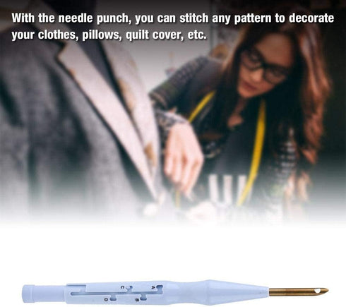 Punch Needle Adjustable Embroidery Punch Needle Pen Tool for Stitching Applique Embellishment...