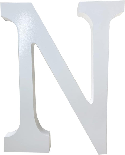 Wooden Letters N,10 Inch Big Alphabet Unfinished Large Standing Design for Wall Desk Decor,Party, Home Sign Board Decoration...