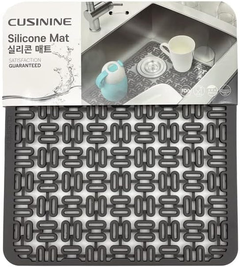 Silicone Sink Protectors for Kitchen Sink, Dish Drying Mat, Protector for Stainless Steel Sink, Adjustable, Flexible and Heat Resistant...