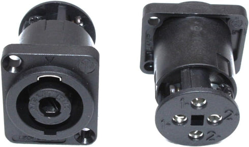 (2) Two Neutrik NL4MP-ST Female SpeakON 4 Pole Panel Mount w/Screw Terminals...