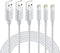 Lightning Cable MFi Certified - iPhone Charger 3Pack 6FT Lightning to USB A Charging Cable Cord Compatible with iPhone 14 13 12 Mini Pro Max SE 11...