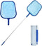 Pool Skimmer Net with 5 Sections 47" Detachable Pole, Leaf Skimmer Mesh Rake Net for Spa Pond Swimming Pool, Pool Cleaner Supplies and Accessories...