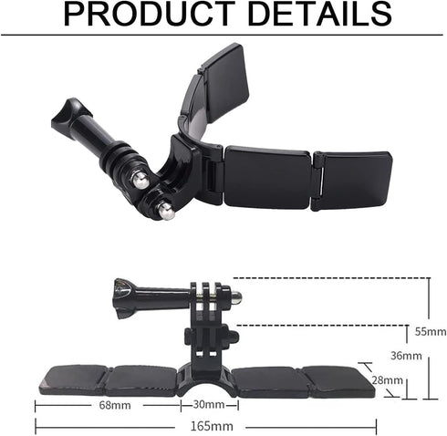 Motorcycle Helmet Chin Mount Kit for GoPro Hero 10, 9, 8, 7, 6, 5, 4, Session, 3+, 3, 2, 1, Hero (2018), DJI Osmo Action, AKASO, SJCAM, Xiaomi Yi ...