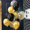 Gold Black Latex Balloons - 12" Latex Balloons Mix Clear Confetti Balloons Gold Party Decorations(Pack of 40)...