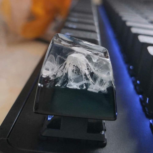 Mechanical Keyboard Keycap Transparent Keycap Fog Style Mountain Keycap for MX Mechanical Keyboard Unique Gifts for Friends...