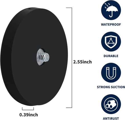 Magnetic Mount Base Compatible with WYZE Pan V3 V2 Security Camera and More Device with a 1/4" Thread, Magnetic Mounting Base Rubber Coated Magnet...