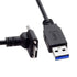 JSER Down Up Angled USB 3.1 Type-C Dual Screw Locking to Standard USB3.0 Data Cable 90 Degree Compatible for Camera...