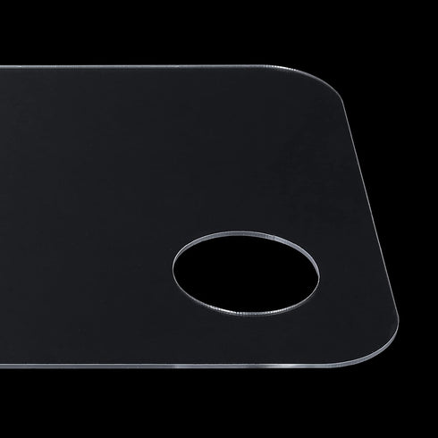 PATIKIL Acrylic Paint Pallet, 2Pcs Rectangle Paint Tray Palette Painting 8x12x0.08 with Thumb Hole for Watercolor Gouache DIY Art Craft Clear...