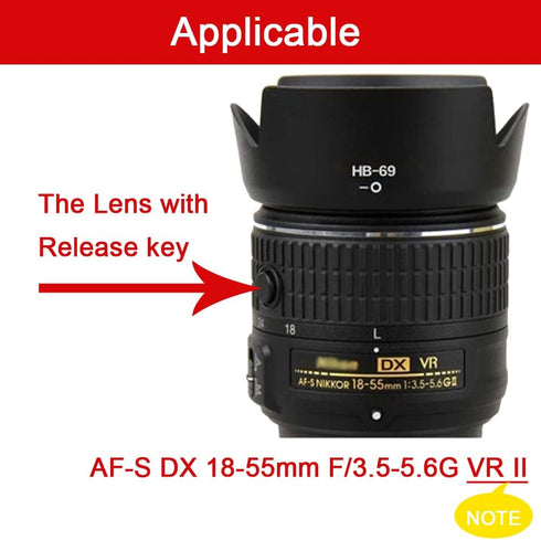 Camera Lens Hood Compatible for Nikon D3500 D7500 D850 w/AF-S NIKKOR 50mm f/1.4G & 50mm F1.8G Lens (Replace HB-47)...