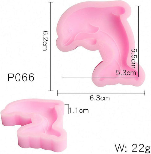 Set of 3 Dolphin Silicone Fondant Molds Dolphin Chocolate Candy Sugar Craft Gum Paste Mold Cake Decorating Tools Epoxy Resin Polymer Clay Mould...