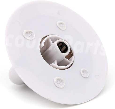 DPD WE1M654 Dryer White Timer Control Knob with Metal Ring for General Electric GE Kenmore Sears RCA Hotpoint Dryer, Replaces AP3995088, 1264290, AH1482197, EA1482197, 212D1726