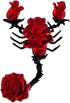 Red Rose Design Scorpion Brooch Ladies Big Enamel Flower Insect Scarf Buckle Jewelry Gift for Women Party...