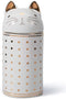 HAUCOZE Cat Cookie Jar Decorative Candy Jar with Lid Modern Arts Gifts Ceramic 8.1inch...