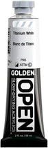 OPEN Slow-Drying Acrylics by GOLDEN, Titanium White, 2 fl oz. tube, Professional Acrylic Paint, Semi-Opaque...
