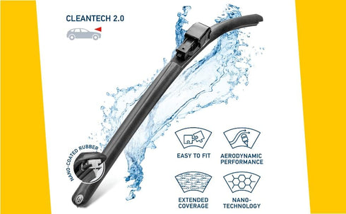 Hella OE Quality 24 Inch All Seasons Nano-Coated Rubber Cleantech Wiper Blade (Single Blade) fits select Domestic, Asian and European vehicle appl...