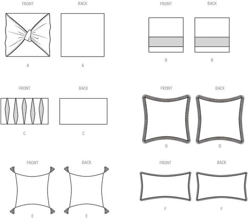 McCall's Pillows Sewing Pattern Kit, Design Code M8310, One Size, Multicolor...