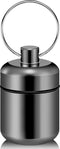 CHIVENIDO Pill Keychain Holder- Small Pill Box Waterproof Pill Fob Organizer Portable Pill Holder Keychain (Gray)...