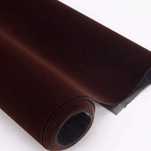 Self Adhesive Velvet Flocking Liner for Jewelry Drawer Art Crafts DIY Project Coffee Color Velvet Fabric Peel and Stick Drawer Velvet Liner 17.7" ...