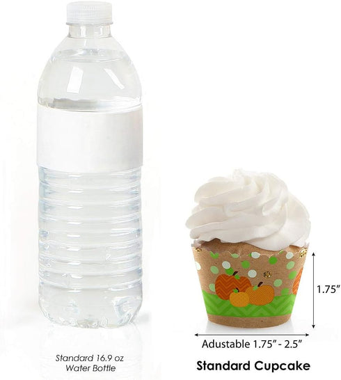 Big Dot of Happiness Pumpkin Patch - Fall, Halloween or Thanksgiving Party Decorations - Party Cupcake Wrappers - Set of 12...