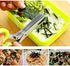 Herbal Scissors Stainless Steel 5 Blade Kitchen Scissors Mince Fresh Herbs & Leafy Greens Kitchen Gadgets Herb Cutter whit Cleaning Comb (Green)...