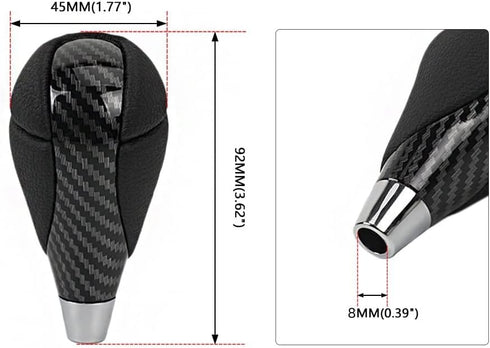 muge racing Gear Shift Knob Carbon Fiber Leather for Most Lexus ES300 GS430 IS250 LX470 RX450h Toyota Crown Corolla Camry Rav4 Prado 4Runner Highl...