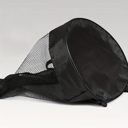 Black Basketball Backpack Drawstring Bag Basketball Accessories String Bag w Hidden Ball Net Gym Sports Cinch Sack w Bottle Holder & Zipper Pocket...