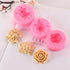 3 Pack Silicone Mold - 3D Flower Shapes: Rose, Peony & Round for Resin Candle & Soap Making...