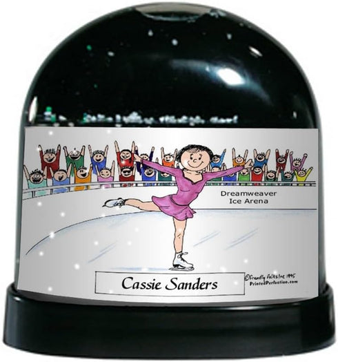 PrintedPerfection.com Personalized Ice Skater - Female Snow Globe Gift...