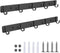 Wall Hooks Racks Stainless Steel Haning Row Hooks for Coat Hat Towel Purse Robes Mudroom Bathroom Entryway (Black, 2 Packs)...