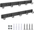Wall Hooks Racks Stainless Steel Haning Row Hooks for Coat Hat Towel Purse Robes Mudroom Bathroom Entryway (Black, 2 Packs)...
