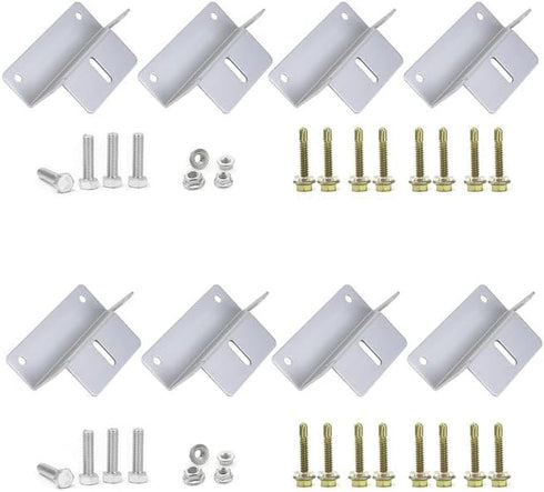 ECO-WORTHY 2 Pack Solar Panel Roof Mounting Aluminum Z Bracket Sets with Nuts and Bolts for RV, Boat, Roof and Other Off Gird Roof Installation(Z ...