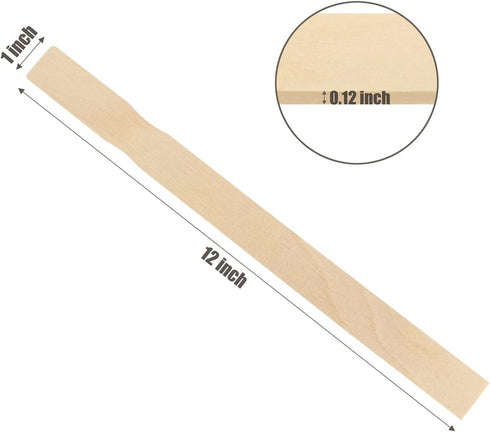 15 Pack Wooden Paint Stir Sticks, Paint Stirrers, 12 Inch Paint Mixing Sticks for Epoxy and Resin, Library and Garden Markers...