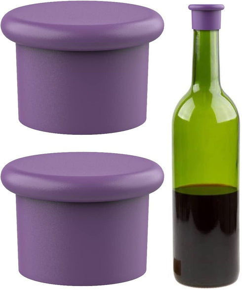 Silicone Wine Stoppers – Replace a cork – Airtight seal on Wine Bottles – Reusable Beer Bottle Cover – Wine Bottle Stopper – Wine Saver – Wine Gif...