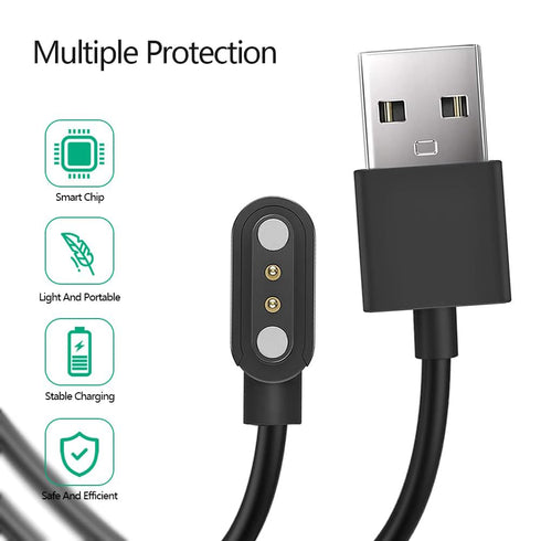 E ECSEM Charger Intended for Bassizo K55/LIGE K55/EIGIIS K55, Magnetic Charging Cable Cord for EIGIIS/Bassizo/LIGE K55 Smartwatch Accessories Blac...