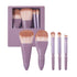 Portable Travel Makeup Brush Set, 5pcs Mini Easy-taken Complete Function Cosmetic Brushes Kit with Case and Mirror...