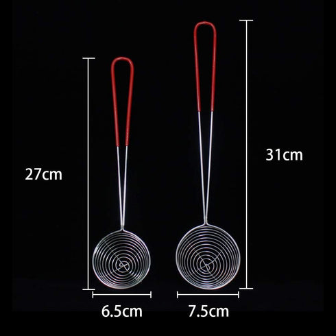 Draining Scoo p, Skimmer Slotted Spoon, Boba Pearl Scoo p Strainers, Mini Mesh Skimmer Spoon with Handle, Round Hot Pot Strainer for Kitchen Fryin...