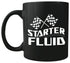 Starter Fluid - Black Ceramic Coffee Mug - Makes a Great Gift and Home and Office Drinkware Under $15...