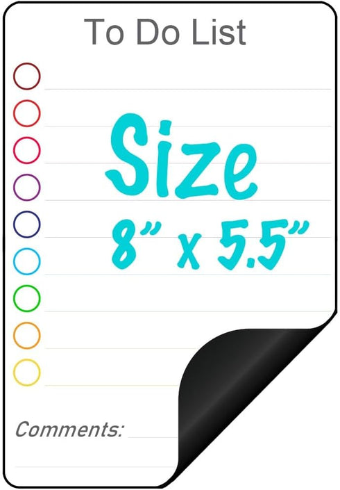 Dry Erase Small Magnetic to Do List White Board for Fridge A5 - Lined Dry Erase Todo List for Refrigerator - Daily Magnetic Planner - Mini Whitebo...