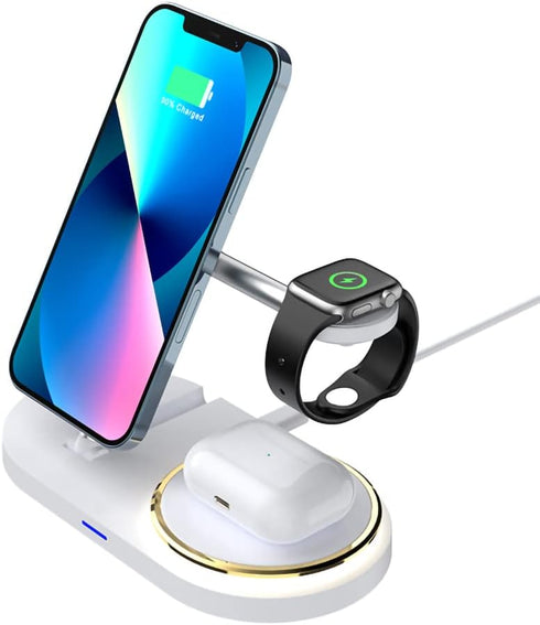3 in 1 Cell Phone Wireless Chargers,Charging Station for Multiple Devices Apple,Fast Wireless Charger Stand for iPhone 14/13/12/11/Pro/Max,for App...