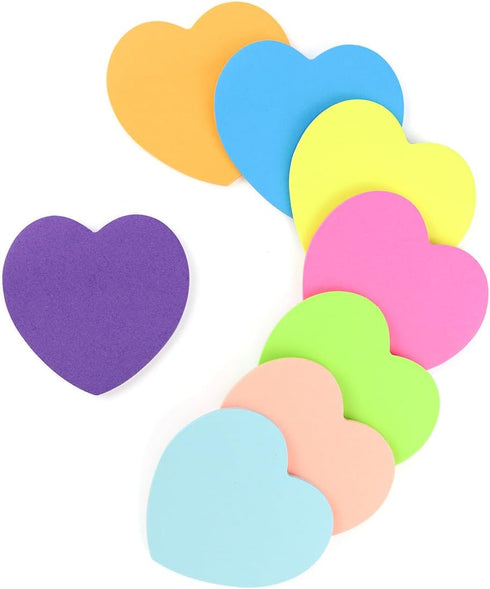 8 Color Sticky Notes Super Cute Post It Notes 240 Sheets Self-Sticky Note Pads for School Office Home (Heart Shape Sticky Notes)...