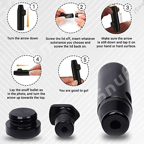 iSnuff Metal Bottle Spice Storage Dispenser...