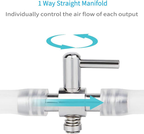 Pawfly 6 PCS 1-Way Aquarium Air Flow Control Lever Straight Valve Distributor Splitter for Fish Tank...