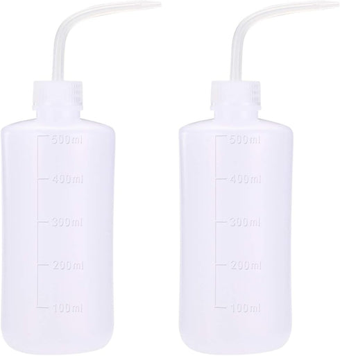 Tattoo Wash Bottle,2Pcs 500ml Safety Tattoo Wash Bottle Watering Tools,Economy Plastic Squeeze Bottle for Tattoo Bottle Squeeze Wash Bottle Conven...