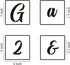 3 Inch Alphabet Letter Stencils for Painting - 70 Pack Letter and Number Stencil Templates with Signs for Painting on Wood, Reusable Alphabet Lett...
