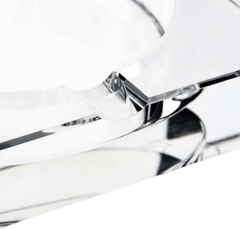 Juvale Glass Crystal Ashtray with 4 Slots for Cigars - Luxury Square Cigarette Holder for Men, Home, Office, Desk, Tabletop Decoration (7 x 7 x 1....