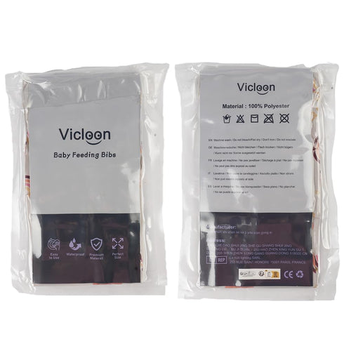 Vicloon Coverall Baby Feeding Bib, Weaning Bib Attaches to Highchair and Table, Long Sleeves Bib with Waterproof, Comfortable,Machine Washable, Ba...