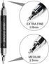 ZEYAR Liquid Chrome Marker Paint Marker, Shiny Silver Marker Pen for most surfaces, High-gloss display effects, Dual tips: Extra Fine and Medium P...